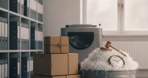 Firmowe archiwum dokumentów przygotowane do zniszczenia